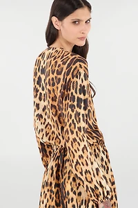 Short Dress With Jaguar Skin Print