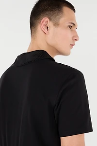 Polo With Snake Scale Embellishment