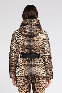 Jaguar-Print Padded Jacket