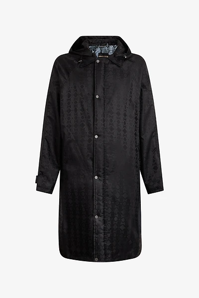 Black caban with RC monogram all over