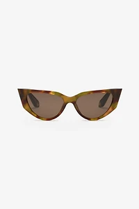 Cat-eye shape sunglasses with scale effect temples