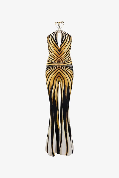 Ray Of Gold Print Jumpsuit