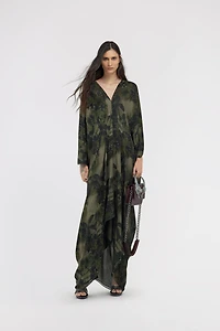 Hawaii Green print Kaftan