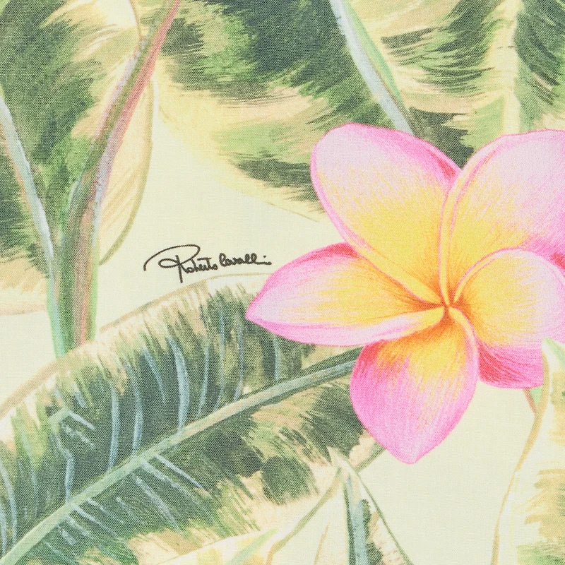 Shirt With Flower And Leaf Print