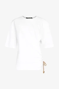 Wall Print T-shirt with Knot