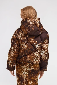 Appaloosa Print Puffer Jacket