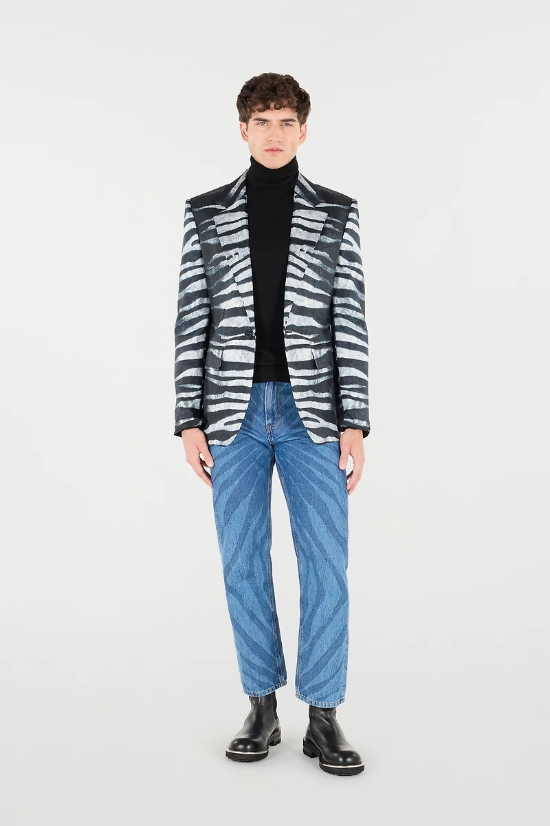 Zebra-Print Blazer