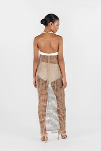 Crochet Detail Long Dress