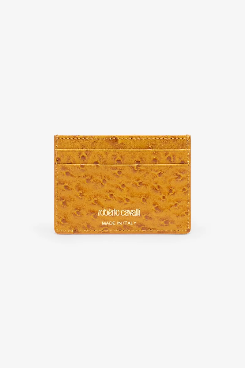 Ostrich-Effect Flat Card Holder