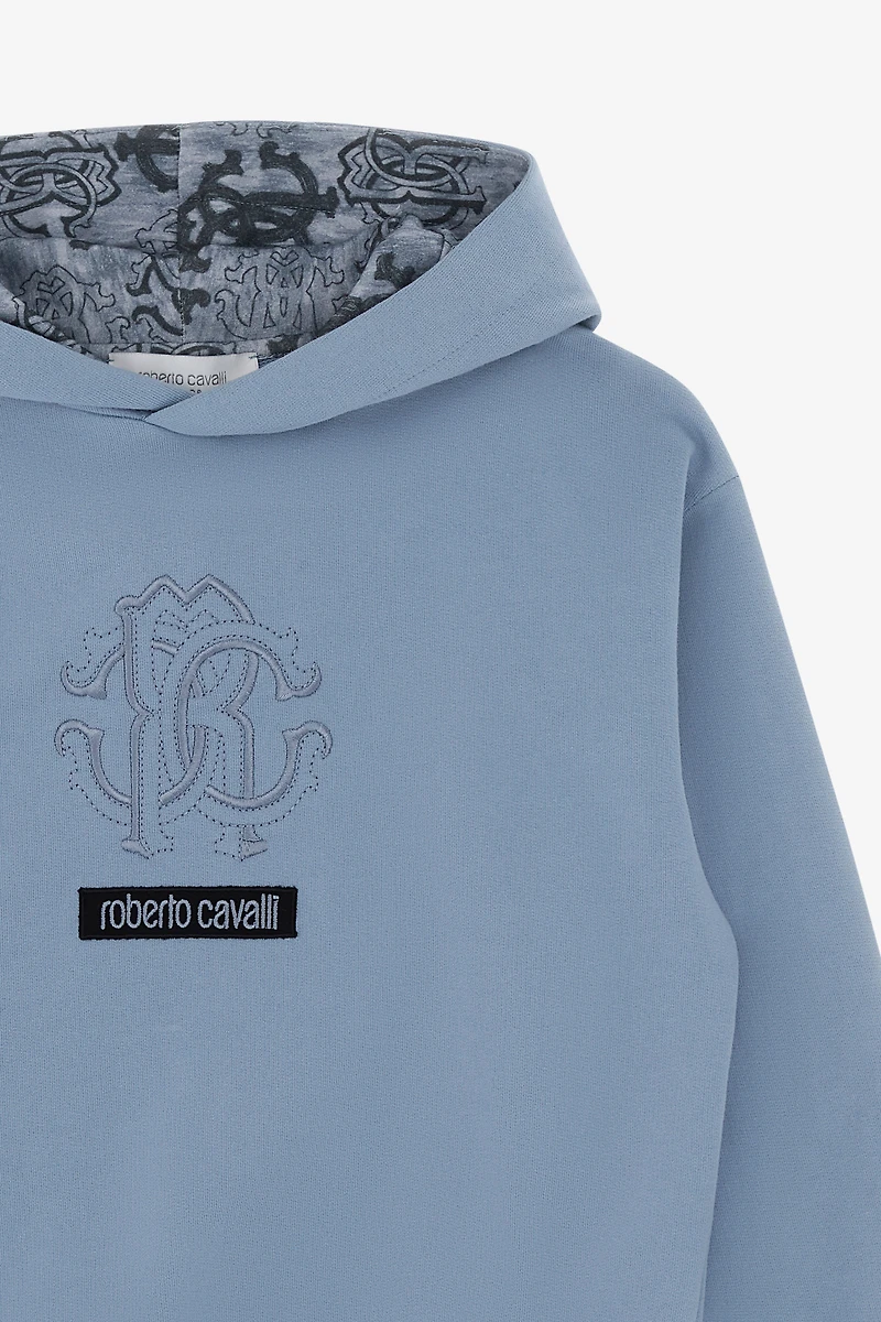Blue Monogram Hoodie