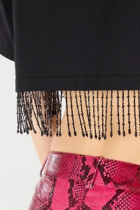 Crop Top With Fringing
