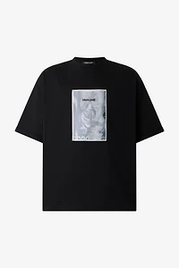 Rose-Print T-Shirt With Logo