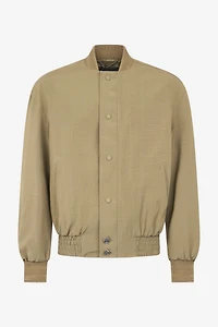 Buttoned Bomber Jacket