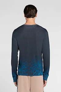Jaguar Degrade print wool jumper