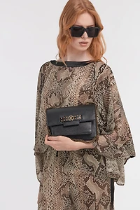 Black Pochette Bag with Monogram RC