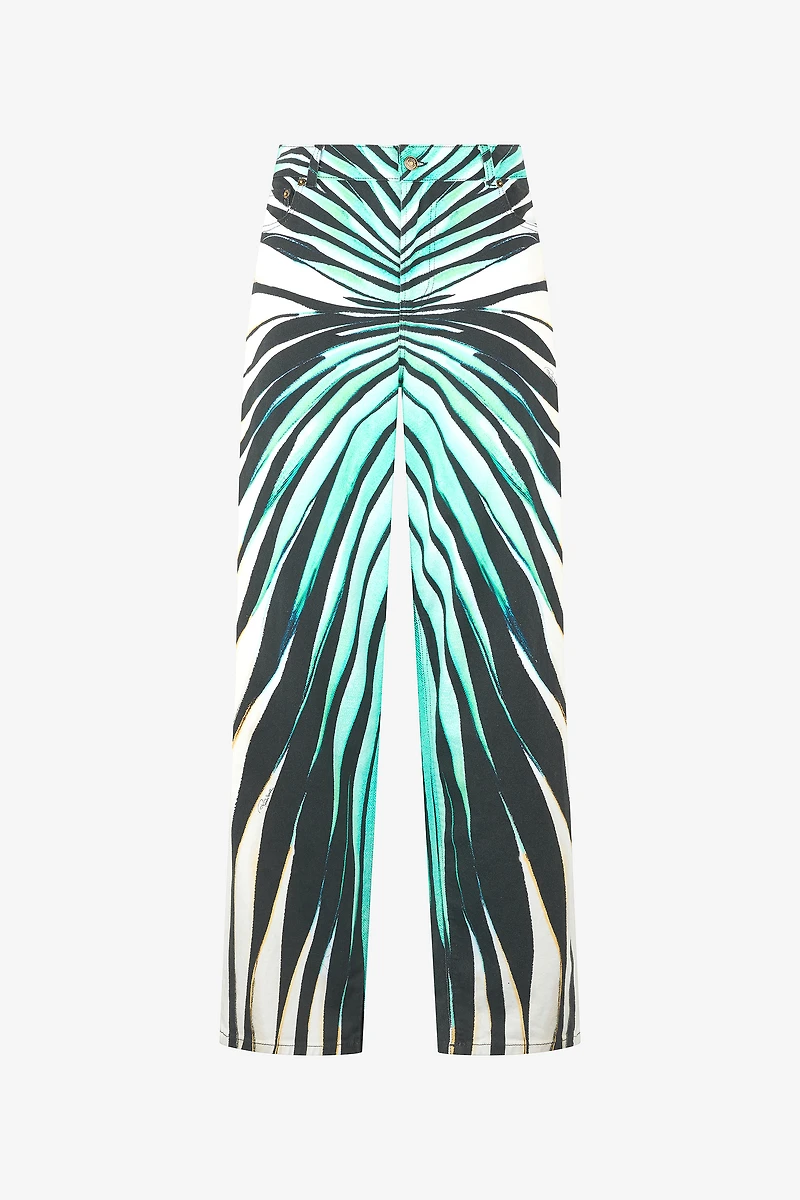 Ray Of Sea Print Trousers