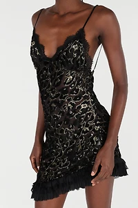 Silk Mini Dress With Ruches