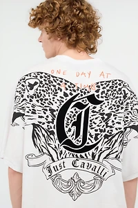 T-Shirt With Mirrored Jaguar And JC Monogram