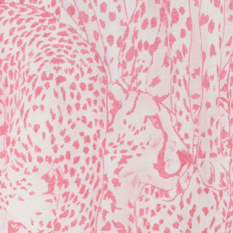 Cotton Dress With Cheetahs And Cheetah Skin