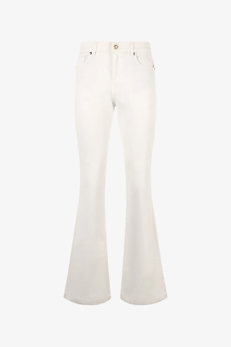 Flared Stretch Cotton Pants