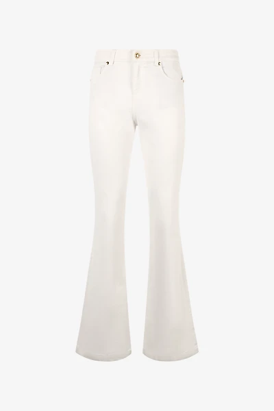 Flared Stretch Cotton Pants