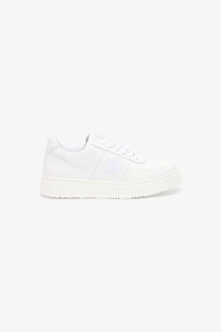 White Sneaker with Embroidered Monogram RC