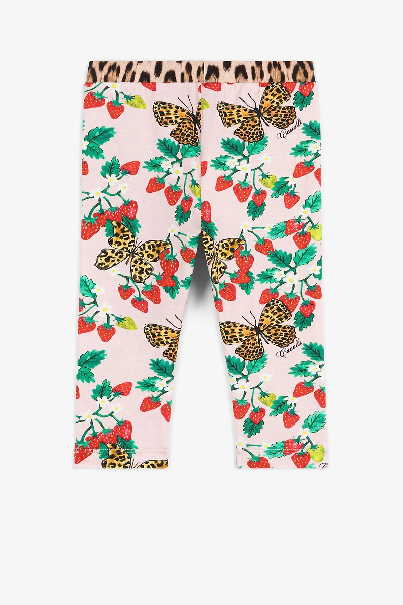 Butterfly And Strawberry-Print Leggings
