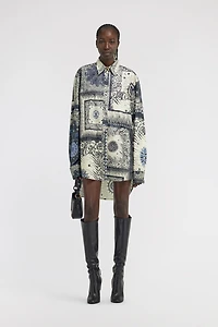Bandana Print Dress Shirt