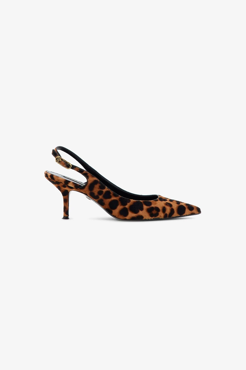 Leopard Print Slingback Pumps