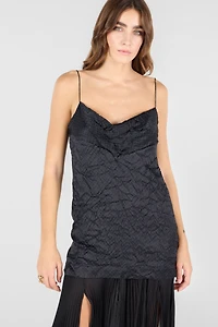 Long Snakeskin-Effect Dress