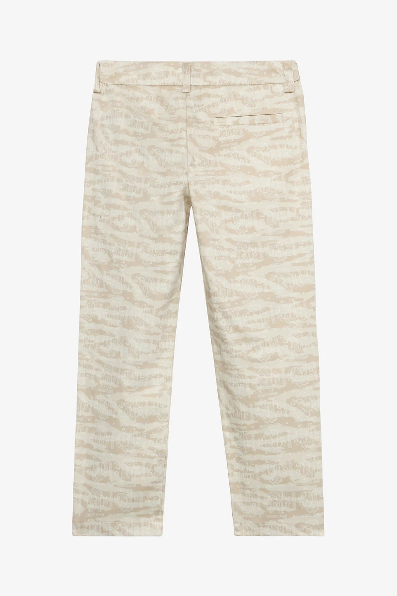 Tiger Skin-Print Pants