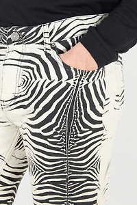 Pants With White Tigress Print