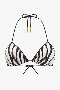 Ray Of Gold Print Swimsuit Bikini Top