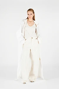 Wall Print Wide Leg Trousers