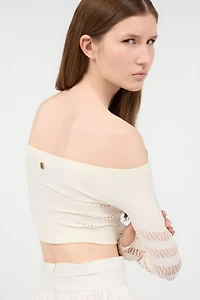 Open-Shoulder Crop Top