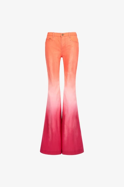 Flared denim