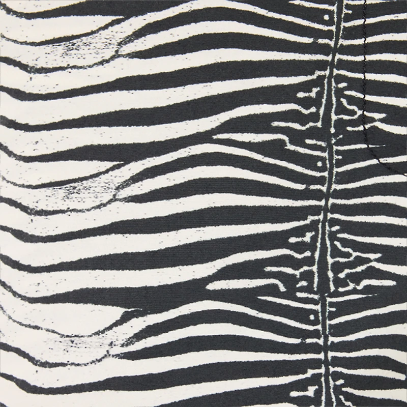 Stretch Cotton Pants With White Tigress Print