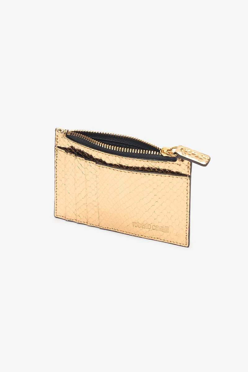 Metallic Snake-Scale Card Holder