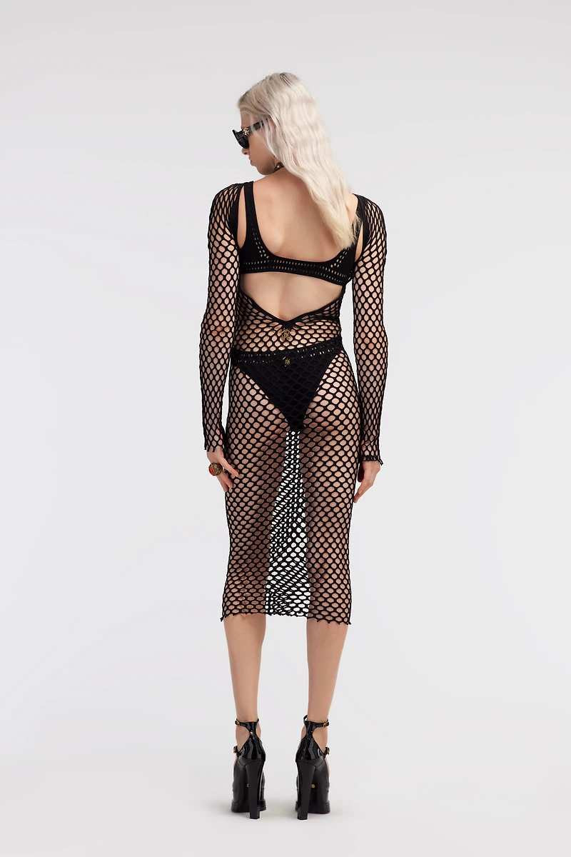 Knit swimsuit cover-up