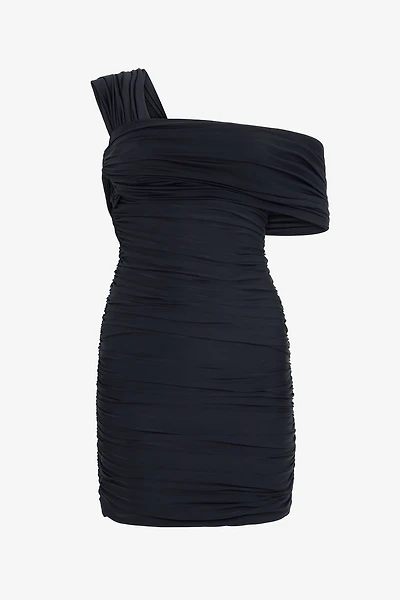 Black Mini Dress With Ruffles