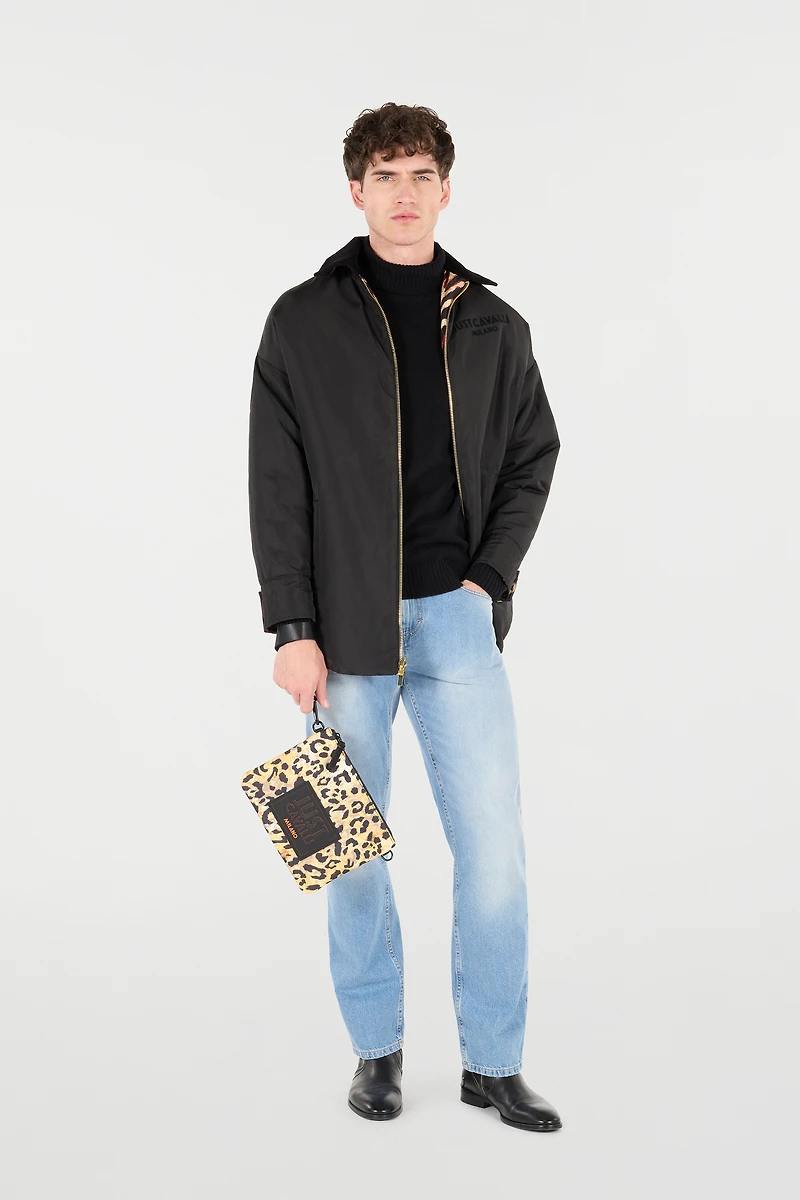 Jacket With Zipper And All-Over Print