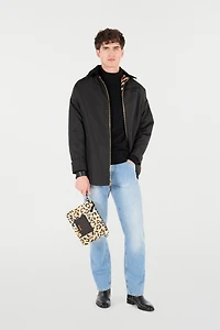Jacket With Zipper And All-Over Print