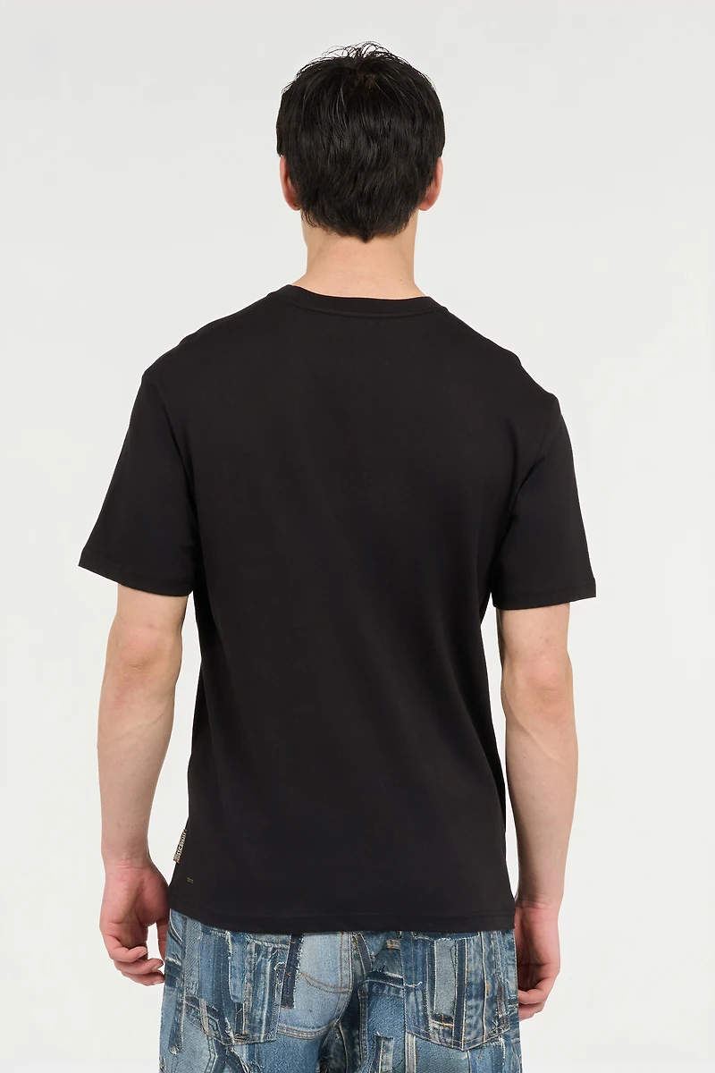 T-Shirt With Flocked Logo