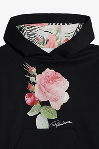 Cotton Sweatshirt With Roses