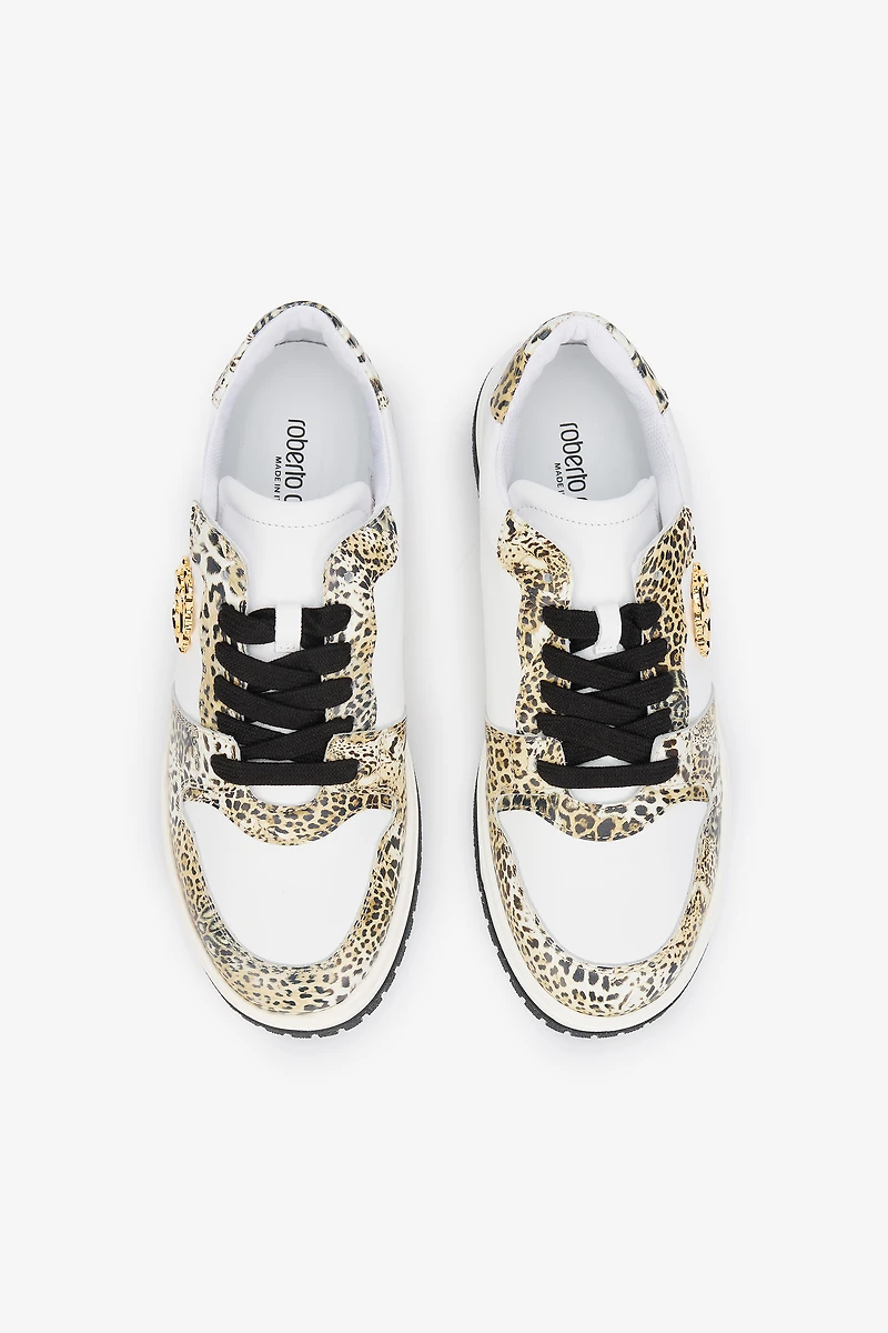 Leopard Print Sneaker with Monogram RC