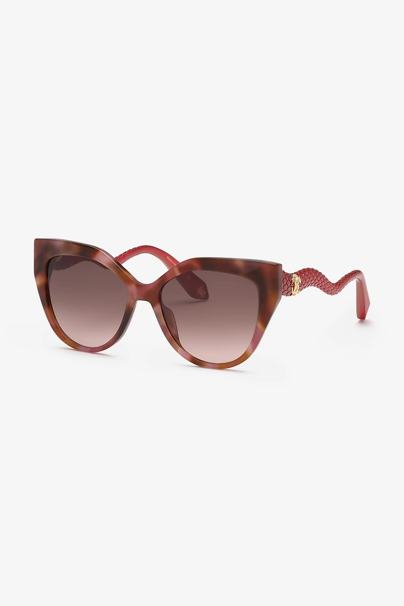Sunglasses with snake-like temples