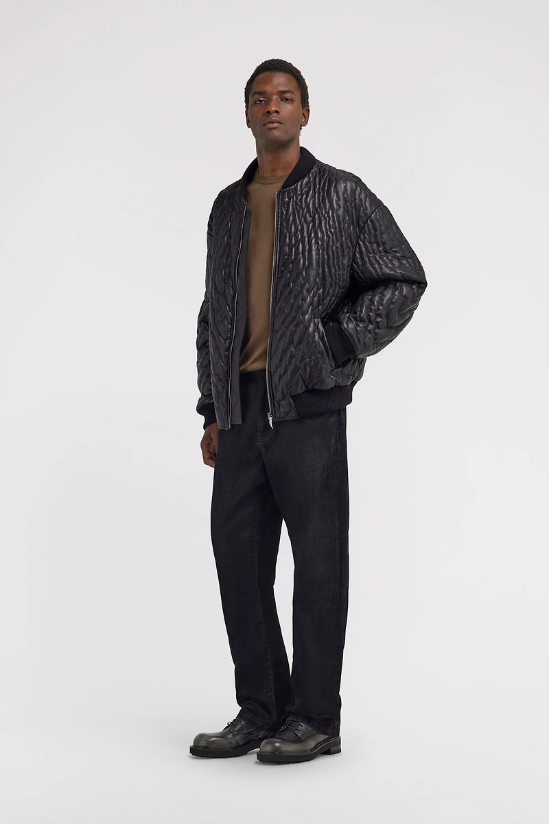 Quilted Bomber Jacket