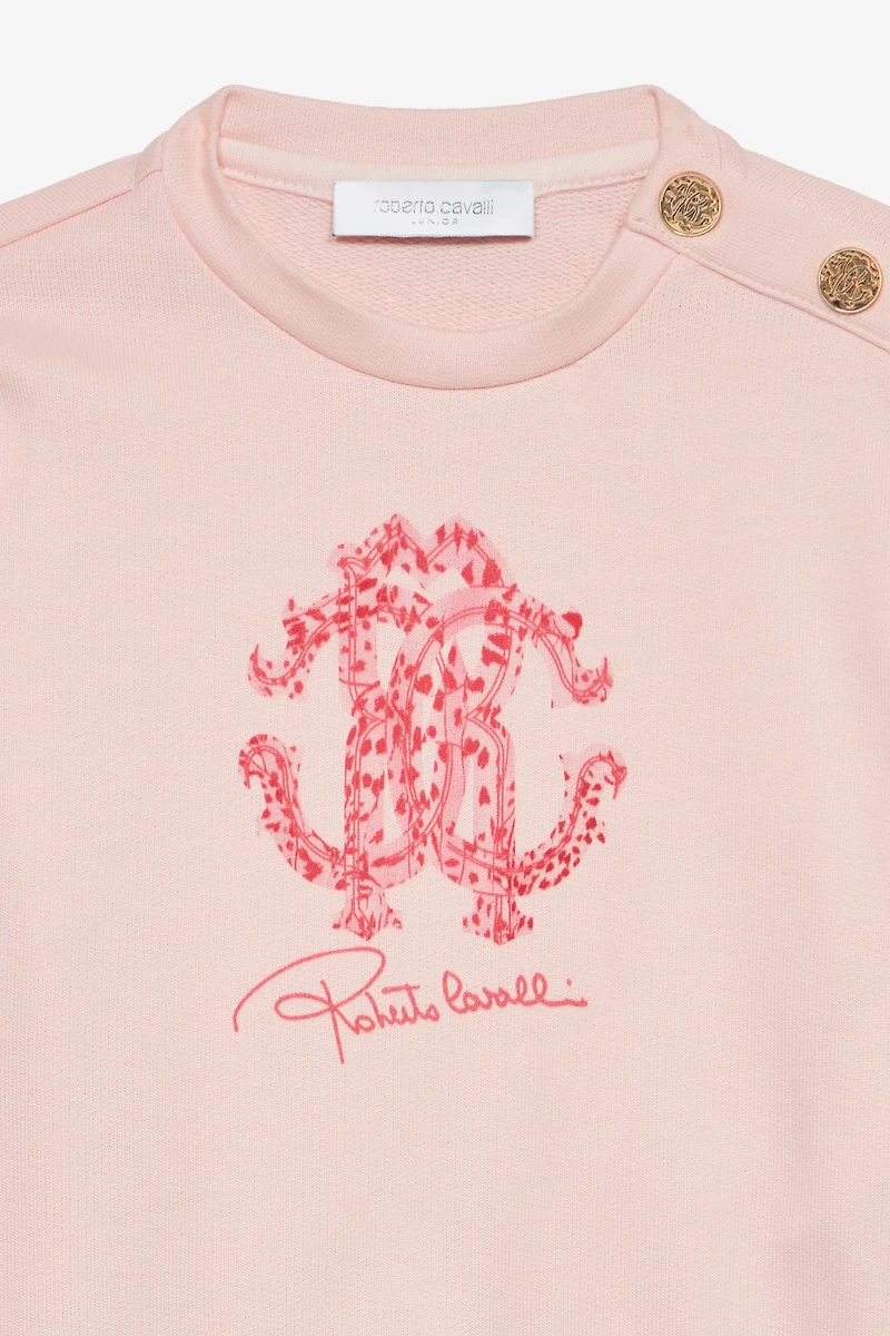 Sweatshirt With RC Monogram And Cheetah Skin