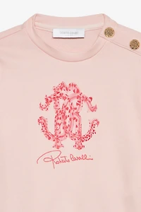 Sweatshirt With RC Monogram And Cheetah Skin