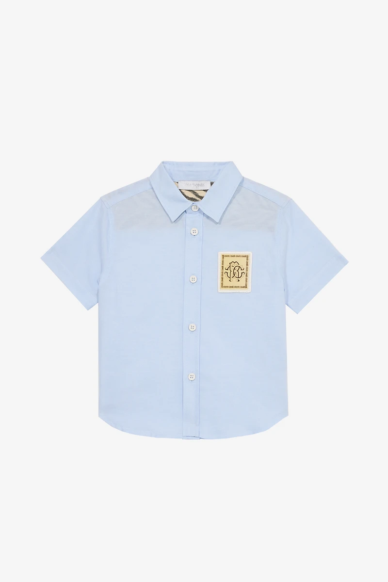 Shirt With RC Monogram Patch And Lettering